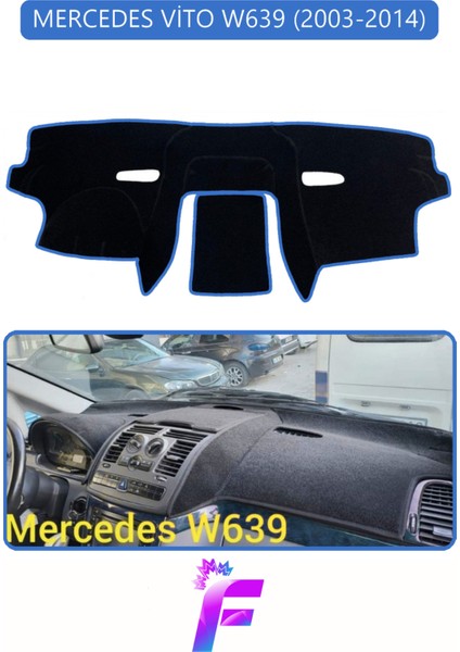 Mercedes Vito (2003-2014) Uyumlu Torpido Örtüsü | Kolay Montaj | Yansıma Önleyici | Koruma | G95