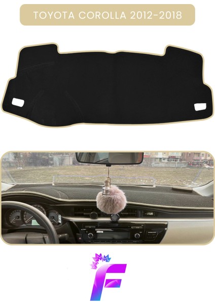 Toyota Corolla (2012-2018) Araca Özel Torpido Örtüsü | Ön Göğüs Kılıfı | Tam Koruma | Tam Uyum | B37