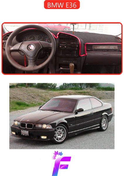 Bmw E36 Airbagsiz (1990-1998) Torpido Örtüsü | Güneşten Korur | Kolay Montaj | Tam Uyum | D3