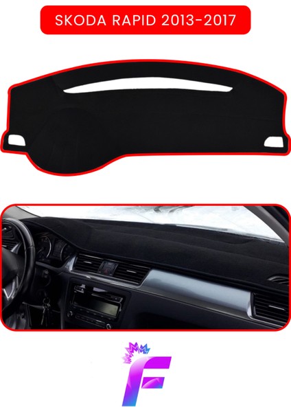 Skoda Rapid (2013-2017) Araca Özel Torpido Örtüsü | Ön Göğüs Kılıfı | Tam Koruma | Tam Uyum | A81