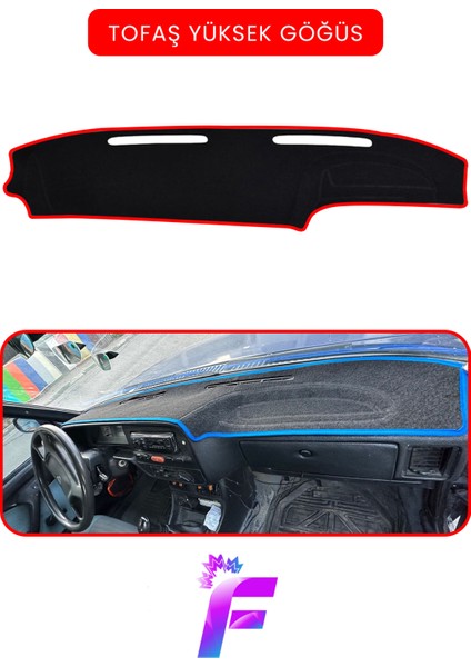 Tofaş Yüksek Göğüs Uyumlu Torpido Örtüsü | Araca Özel Üretim | Kolay Montaj | Torpido Kılıf | B3
