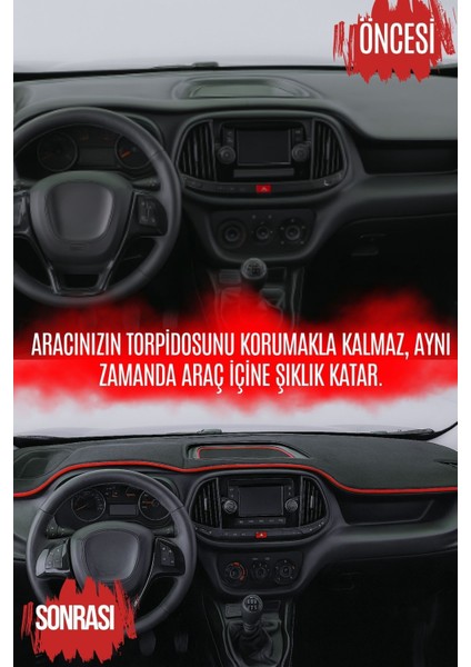 Mercedes Sprinter (2006-2014)) Uyumlu Torpido Örtüsü | Kolay Montaj | Yansıma Önleyici | G85