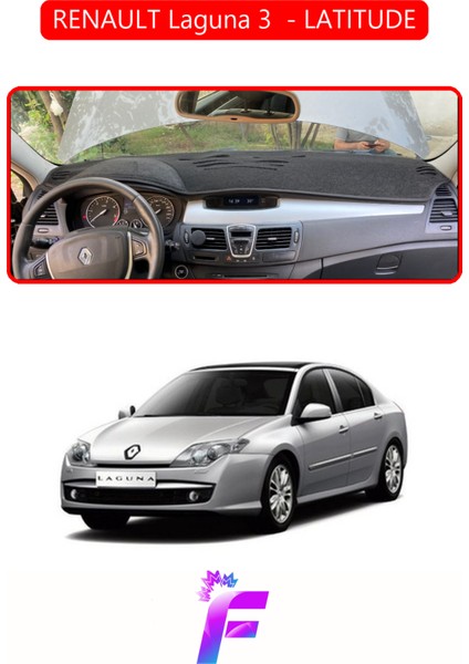 Renault Laguna 3 Uyumlu Torpido Örtüsü | Yansıma Önleyici | Tam Koruma | Hızlı ve Kolay Montaj | J87