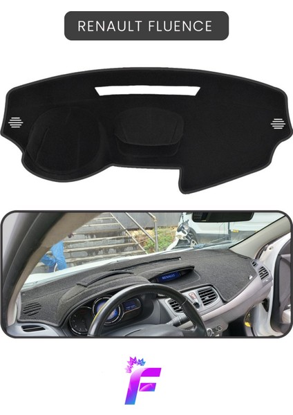 Renault Fluence Araca Özel Torpido Örtüsü | Ön Göğüs Kılıfı | Tam Koruma | Oto Aksesuar | A36