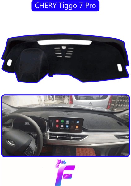 Chery Tiggo 7 Pro Araca Özel Torpido Örtüsü | Ön Göğüs Kılıfı | Tam Koruma | Oto Aksesuar | D41