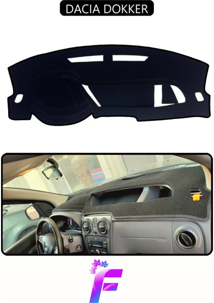 Dacıa Dokker Torpido Örtüsü | Güneşten Korur | Kolay Montaj | Tam Uyum |kaymaz | Araca Özel | E18