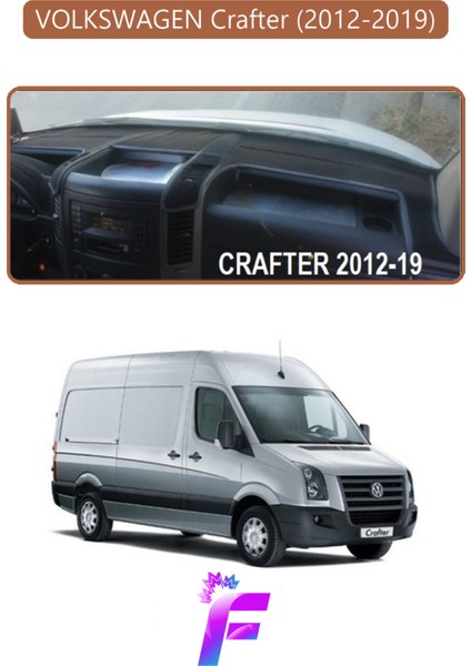 Volkswagen Crafter (2012-2019) Uyumlu Torpido Örtüsü | Yansıma Önleyici | Koruma | Hızlı Montaj |K76