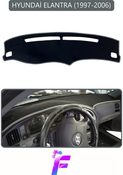 Hyundai Elantra (1997-2006) Uyumlu Torpido Örtüsü | Yansıma Önleyici | Hızlı Montaj | Koruma | G8