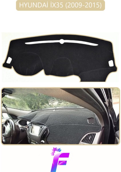 Hyundai İX35 (2009-2015) Uyumlu Torpido Örtüsü | Kolay Montaj | Yansıma Önleyici | Tam Koruma | G55