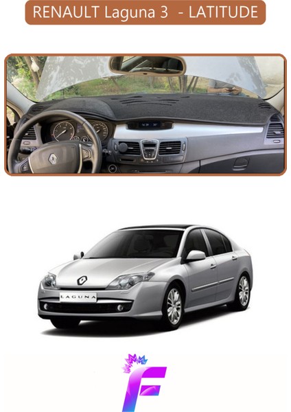 Renault Latıtude Uyumlu Torpido Örtüsü | Yansıma Önleyici | Tam Koruma | Hızlı ve Kolay Montaj | J94