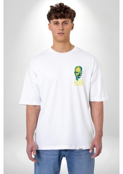 Breaking Bad Walter White Büyüsü Beyaz Oversize Kadın Erkek Ön Minimal Baskılı Tişört