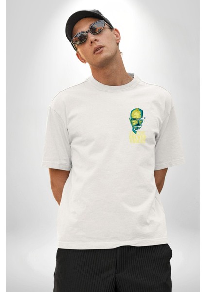 Breaking Bad Walter White Büyüsü Beyaz Oversize Kadın Erkek Ön Minimal Baskılı Tişört fırsatları