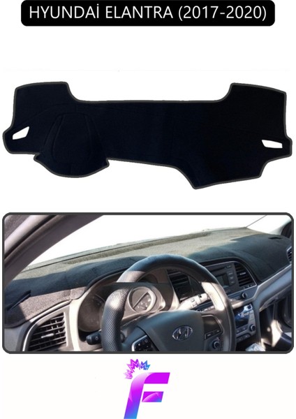 Hyundai Elantra (2017-2020) Uyumlu Torpido Örtüsü | Yansıma Önleyici | Hızlı Montaj | Koruma | G24