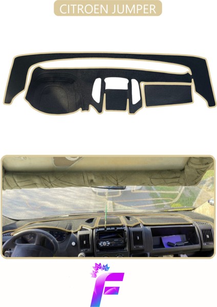 Cıtroen Jumper Uyumlu Torpido Örtüsü | Hızlı Montaj | Kaymaz Tasarım | Tam Koruma | Tam Uyum | E1