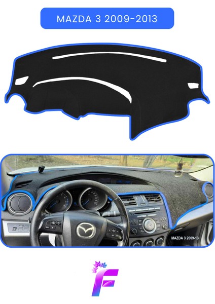 Mazda 3 (2009-2013) Araca Özel Torpido Örtüsü | Ön Göğüs Kılıfı | Tam Koruma | Oto Aksesuar | TD35