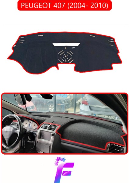 Peugeot 407 (2004-2010) Uyumlu Torpido Örtüsü | Yansıma Önleyici | Tam Koruma | Kolay Montaj | H87