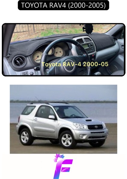 Toyota Rav4 (2000-2005) Uyumlu Torpido Örtüsü | Yansıma Önleyici | Tam Koruma | Hızlı Montaj | K60