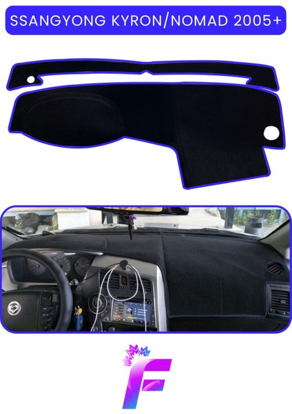 Ssangyong Kyron (2005+) Uyumlu Torpido Örtüsü | Araca Özel Üretim | Kolay Montaj | Kaymaz | A89