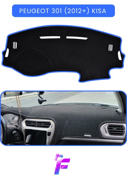 Peugeot 301 (2012+) Kısa Kasa Uyumlu Torpido Örtüsü | Çatlama ve Isıya Karşı Tam Koruma | T83