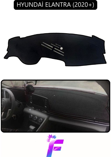 Hyundai Elantra (2020+) Uyumlu Torpido Örtüsü | Yansıma Önleyici | Hızlı Montaj |tam Koruma | G30