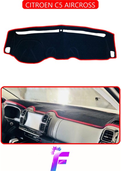 Cıtroen C5 Aırcross Araca Özel Torpido Örtüsü | Hızlı Montaj | Kaymaz Tasarım | Tam Koruma | D93