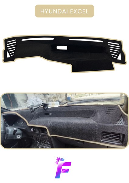 Hyundai Excel Araca Özel Torpido Örtüsü | Ön Göğüs Kılıfı | Tam Koruma | Oto Aksesuar | TC49