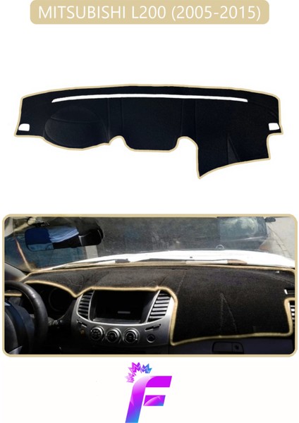Mıtsubıshı L200 (2005-2015) Araca Özel Torpido Örtüsü | Kolay Montaj | Güneşten Korur | Koruma | H31