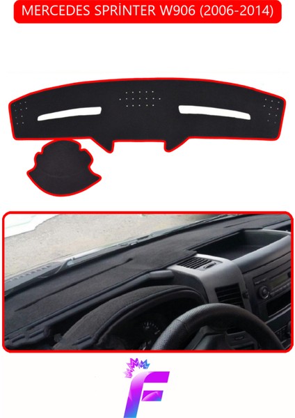 Mercedes Sprinter (2006-2014)) Uyumlu Torpido Örtüsü | Kolay Montaj | Yansıma Önleyici | G87
