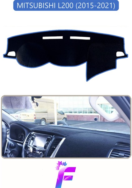 Mıtsubıshı L200 (2015-2021) Araca Özel Torpido Örtüsü | Kolay Montaj | Güneşten Korur | Koruma | H41