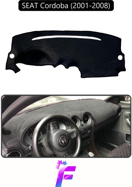 Seat Cordoba (2001-2008) Uyumlu Torpido Örtüsü | Yansıma Önleyici | Tam Koruma | Hızlı Montaj | K12