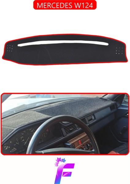 Mercedes W124 Uyumlu Torpido Örtüsü | Yansıma Önleyici | Kolay Montaj | Tam Koruma | H3