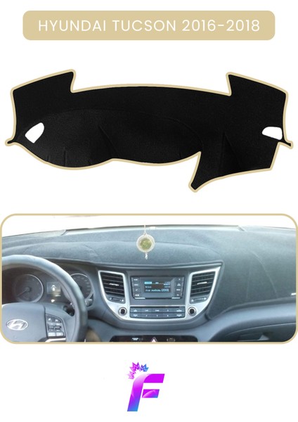 Hyundai Tucson (2016-2018) Araca Özel Torpido Örtüsü | Ön Göğüs Kılıfı | Tam Koruma | TC79