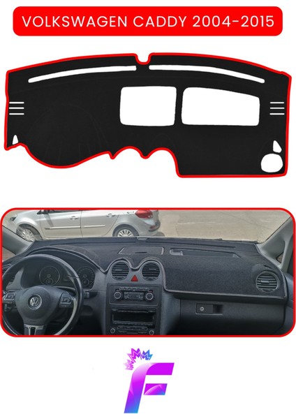 Volkswagen Caddy (2004-2015) Araca Özel Torpido Örtüsü | Ön Göğüs Kılıfı | Tam Koruma |B75