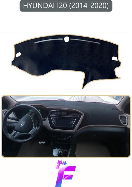 Hyundai I20 (2014-2020) Uyumlu Ön Torpido Örtüsü | Kolay Montaj | Kaymaz Tasarım | Tam Koruma | G44