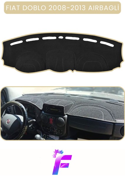 Fıat Doblo Aırbagli (2008-2013) Uyumlu Torpido Örtüsü | Kolay Montaj | Tam Koruma | Tam Uyum | E31