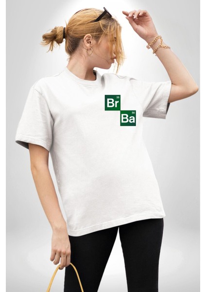 Periyodik Tablo Heisenberg Breaking Bad Beyaz Oversize Kadın Erkek Ön Minimal Baskılı Tişört fiyatları