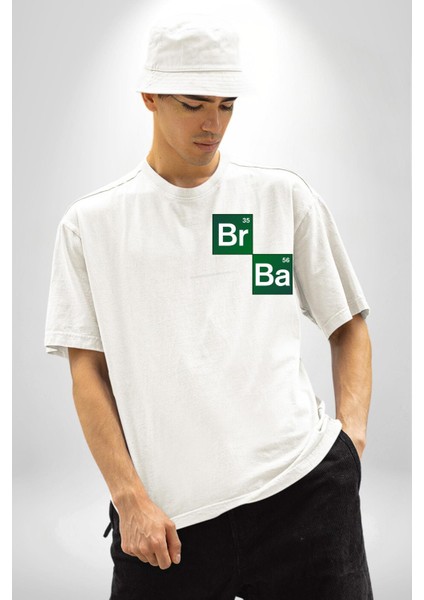 Periyodik Tablo Heisenberg Breaking Bad Beyaz Oversize Kadın Erkek Ön Minimal Baskılı Tişört fırsatları