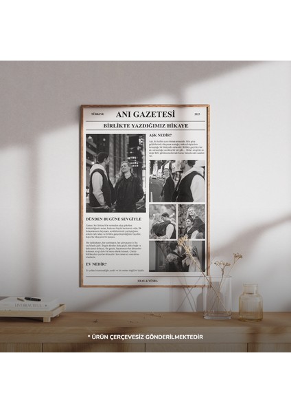 Kişiye Özel Anı Gazetesi | Favori Şarkınız, Sözler ve Fotoğraf ile Tasarlanmış Benzersiz Çerçevesiz Poster modelleri