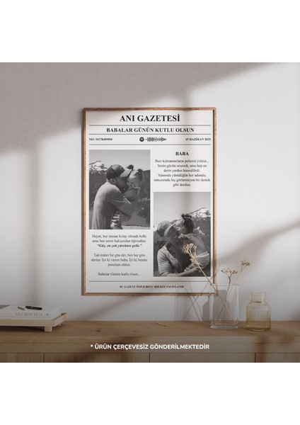 Kişiye Özel Anı Gazetesi | Favori Şarkınız, Sözler ve Fotoğraf ile Tasarlanmış Benzersiz Çerçevesiz Poster fırsatları