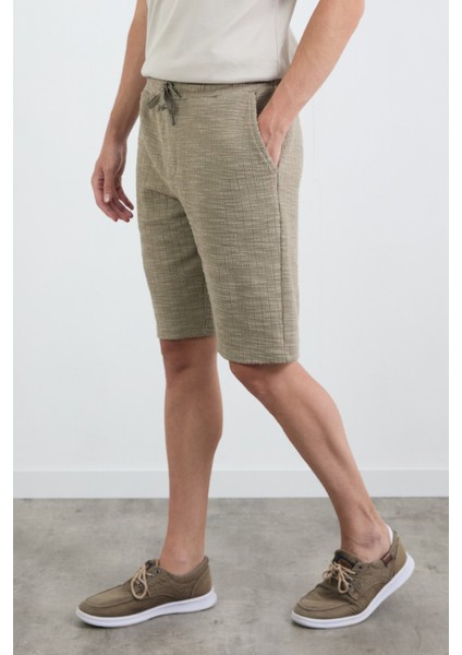 Beli Bağlamalı Triko Şort