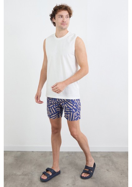 Çizgi Baskılı Cepli Deniz Şortu fiyatları