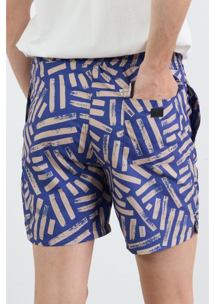 Çizgi Baskılı Cepli Deniz Şortu fırsatları