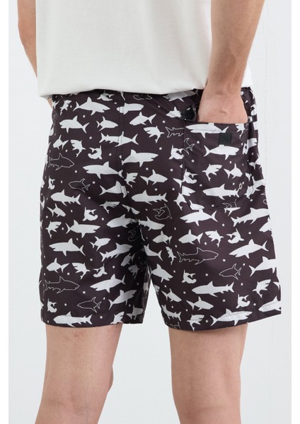 Köpek Balığı Baskılı Cepli Deniz Şortu fırsatları