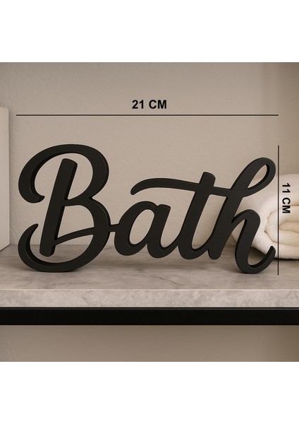 Bath Yazılı Dekoratif Banyo Biblosu | Banyolar Için Şık Dekor fiyatları