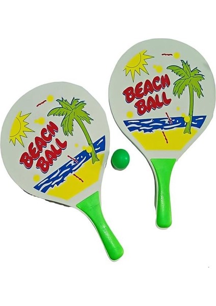 Süpertrend KZL-3394 Beachball Tahta Raket Fılelı 24 Lü