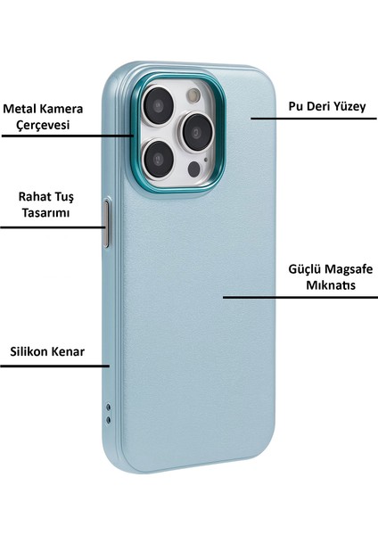 Apple iPhone 15 Pro Kılıf Pu Deri Magsafe Uyumlu Silikon Kapak fırsatları