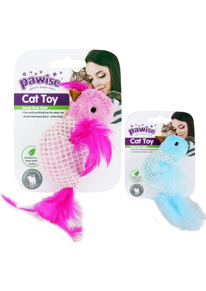 Catnipli Peluş Kuş Kedi Oyuncağı 9 cm Nrmsa