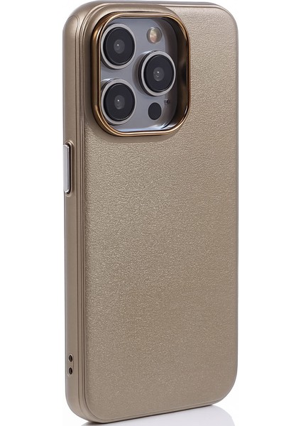 Apple iPhone 15 Pro Kılıf Pu Deri Magsafe Uyumlu Silikon Kapak