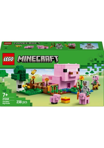 Leg Mincrat Yavru Domuz Evi 21268 - 7 Yaş & Üzeri Video Oyunu Seven Çocuklar Için Yaratıcı Oyuncak Yapım Seti (238 Parça)