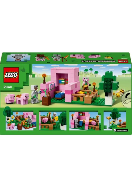 Leg Mincrat Yavru Domuz Evi 21268 - 7 Yaş & Üzeri Video Oyunu Seven Çocuklar Için Yaratıcı Oyuncak Yapım Seti (238 Parça)